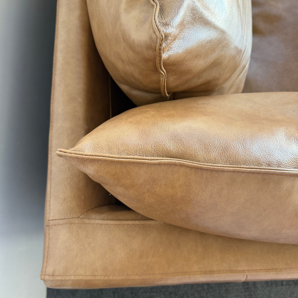 Freedom Sorrento Brown Genuine Leather 5.5 Seater Sofa with Chaise