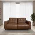 Celeste Recliner Sofa — Tan Leather 2 Seater